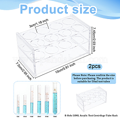Прямоугольный акриловый штатив для центрифужных пробирок ODIS-WH0061-93