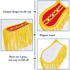 1 пара съемных погон с кисточками из ткани AJEW-FH0006-44A