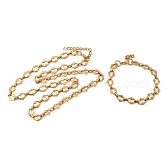 Schmucksets aus Gliederketten aus Edelstahl 304&nbsp;SJEW-L199-20G