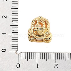 Обшивка стойки полые латунные европейские бусины KK-B097-03G