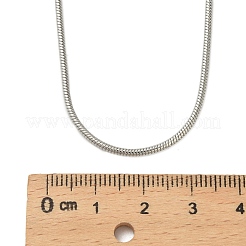 Collares largos de cadena de serpiente de acero inoxidable 304 de 1.6 mm&nbsp;NJEW-A049-02P