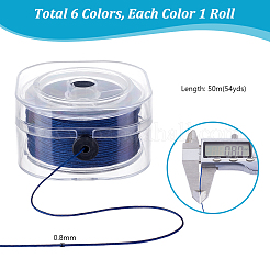 6 рулон полиэстеровых шнуров 6 цветов&nbsp;OCOR-PH0005-89