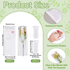 20 pièce de papier d'emballage pour bouquet de fleurs en plastique OPP&nbsp;DIY-TA0003-68A