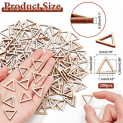 Соединительные кольца из бука WOOD-WH0034-09A