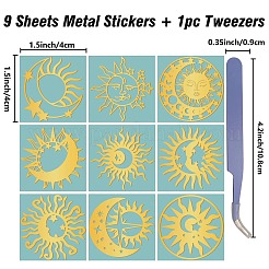 Wasserfeste selbstklebende Bildaufkleber aus Nickelmetall&nbsp;DIY-WH20016-008