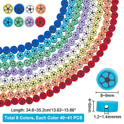 8 нитка 8 цвета бусины из полимерной глины ручной работы CLAY-PH0001-85