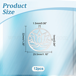 12 шт. подвески из нержавеющей стали 201 STAS-UN0048-73