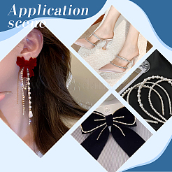 Пластиковые цепочки для чашек с жемчугом и стразами&nbsp;CH-WH0013-01B-S