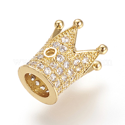 Латунные микро проложить кубического циркония бусы ZIRC-S053-YS009-2