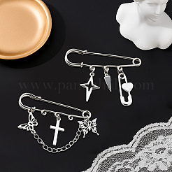 4 шт. 2 стиля железной английской булавки&nbsp;JEWB-HY0001-47