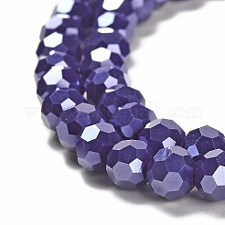 Chapelets de perles en verre opaque électrolytique&nbsp;LS-EGLA-A035-P6mm-A09