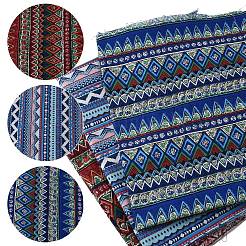 Tissu en lin et coton à imprimé géométrique bohème&nbsp;DIY-FZC0002-05B