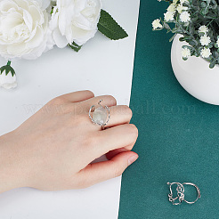 2шт регулируемые латунные кольца для пальцев компоненты FIND-GO0002-77C