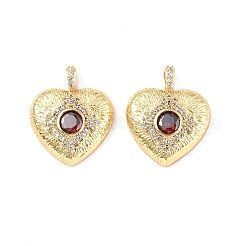Латунные микропаве прозрачные подвески с фианитом&nbsp;KK-E068-VF325