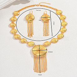 Комплекты из серег и ожерелий с круглыми цветочными кисточками для женщин KM2435