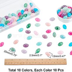 100 pz. 10 perline acriliche ovali di imitazione di pietre preziose&nbsp;OACR-NB0001-18