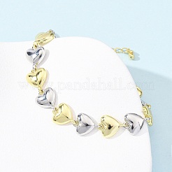 Браслеты из латунной цепочки для женщин BJEW-G762-02GP