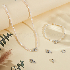 6 шт. латунные застежки с микропаве из прозрачного кубического циркония&nbsp;KK-BC0015-10P