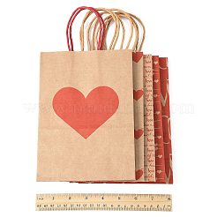 12 шт. 5 стиля бумажных пакетов с принтом в виде сердец ко Дню святого Валентина CARB-FS0001-07