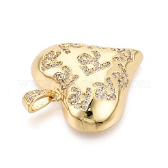 Pendenti in zirconi cubici trasparenti in micro pavè di ottone&nbsp;KK-N268-97A-G
