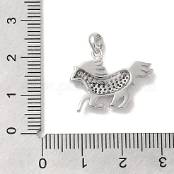 Messing Mikro ebnen Zirkonia Anhänger&nbsp;KK-Z073-17P