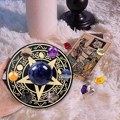 木製水晶玉ホルダー  宝石ディスプレイホルダー  魔術ウィッカ祭壇用品用  スター  145mm&nbsp;PW-WG79393-01