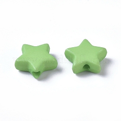 Непрозрачные акриловые бусины&nbsp;X-SACR-WH0002-07D