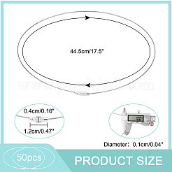 50 шт. шнур для ожерелья из нержавеющей стали 201 TWIR-UN0001-09