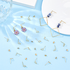 30 шт. латунные серьги-гвоздики&nbsp;KK-HS0001-73A