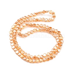 Нити прозрачных стеклянных бусин с жемчужным блеском EGLA-G037-09A-PL03