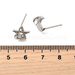 Серьги-гвоздики из циркония&nbsp;EJEW-M103-01P