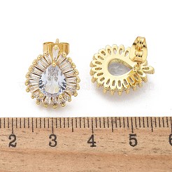 Серьги-гвоздики из циркония&nbsp;EJEW-C139-03G