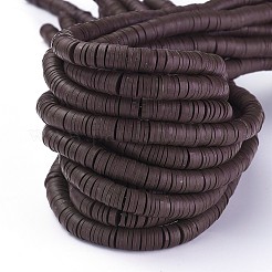 Плоские круглые бусинки распорки ручной полимерной глины&nbsp;LS-CLAY-R067-3.0mm-38