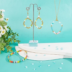 200шт стеклянные бусины с 2 отверстиями SEED-CN0001-07