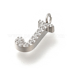 Colgantes de circonita cúbica micropavé de acero inoxidable 304&nbsp;STAS-H228-06P-J