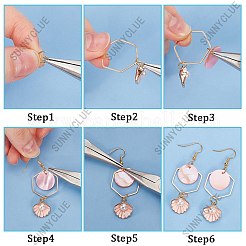 Набор для самостоятельного изготовления подвесных сережек из натуральных ракушек&nbsp;DIY-SC0025-80