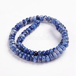 Природный содалит бисер нитей G-J359-07-5x8mm