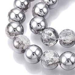 Brins de perles de verre craquelées électrolytiques&nbsp;EGLA-N014-10mm-03