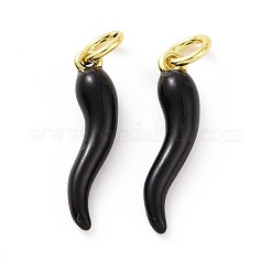 Подвески из латуни с покрытием из эмали KK-C008-20G