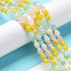 Гальванические стеклянные бусины&nbsp;GLAA-B013-01C