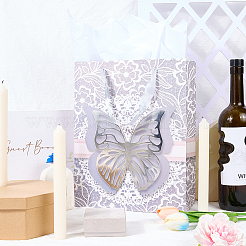 1 шт. подарочные пакеты из бумаги с принтом бабочек и ручками из ленты&nbsp;ABAG-SP0001-10B