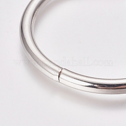 鉄のOリング  ハードウェアバッグリングハンドdiyアクセサリー用  プラチナ  45.5x3.5mm  内径：38.5mm&nbsp;X-IFIN-WH0051-83B