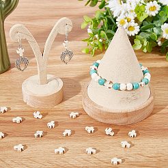 200шт синтетические бирюзовые бусины G-SC0002-37