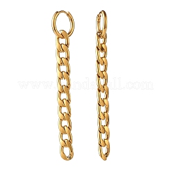 Серьги-кольца Huggie Hoop из нержавеющей стали 304 с подвеской в виде цепочки&nbsp;EJEW-JE04730-01