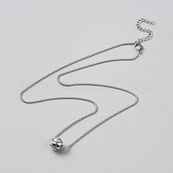 Бейсбол 316 хирургическая нержавеющая сталь кулон ожерелья&nbsp;NJEW-WH20002-04