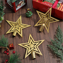 Christbaumschmuck aus Kunststoff in Sternform&nbsp;AJEW-WH20004-17D
