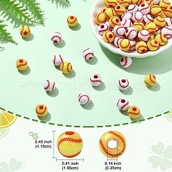 Непрозрачные акриловые бусины&nbsp;OACR-YW0002-06A