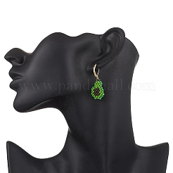 Серьги-подвески в форме авокадо из нержавеющей стали 304 EJEW-MZ00550