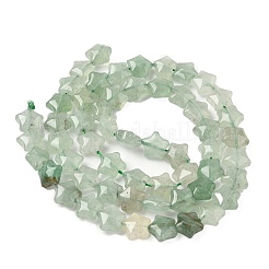 Нити бусин из натурального зеленого авантюрина в форме звезды G-Z080-A12