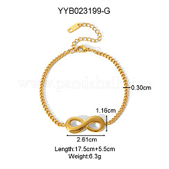 Элегантные браслеты из нержавеющей стали 304 с цепочкой бесконечности&nbsp;FI6719-1